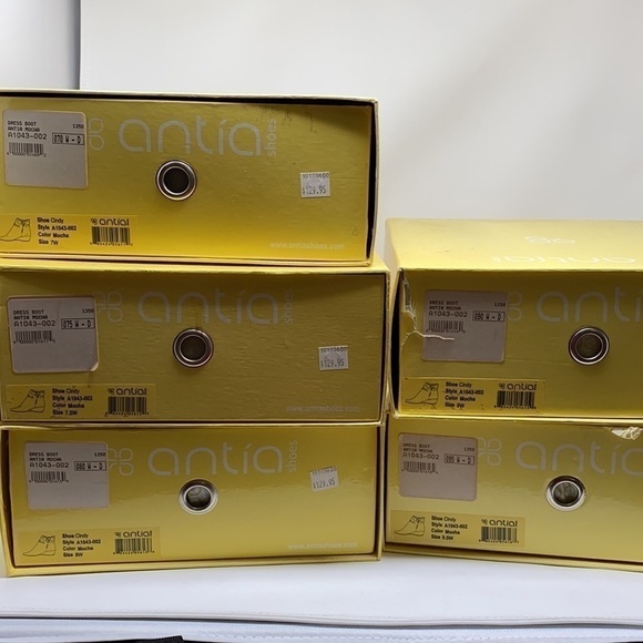 Antia leather Cindy ankle boots Mocha WIDE - Picture 7 of 8